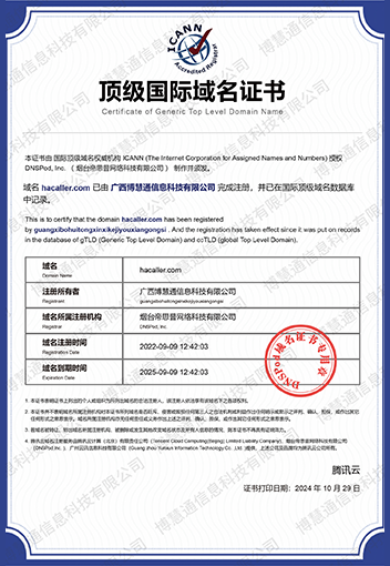 顶级国际域名证书