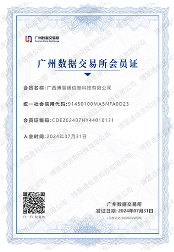 广州数据交易所会员证